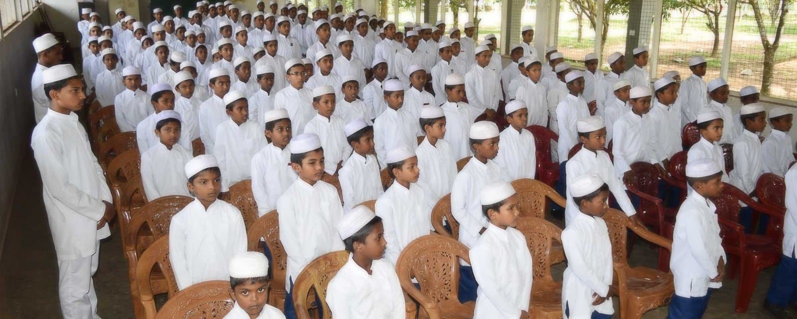 Children at evening lessons