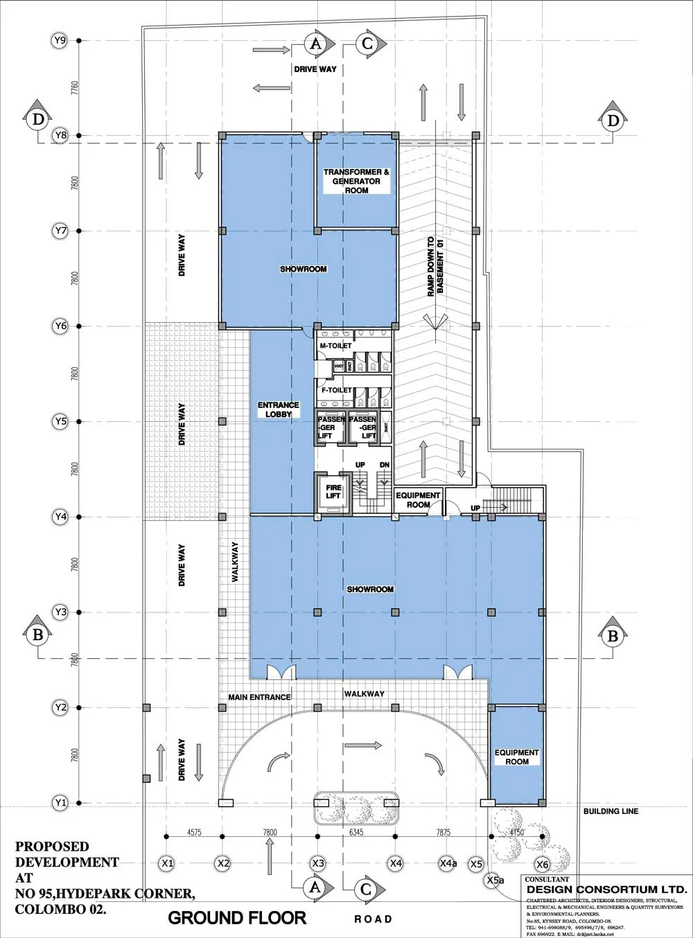 Ground Floor plan, Yathama Twin Tower